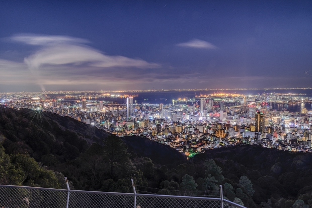 錨山から神戸の夜景：全景