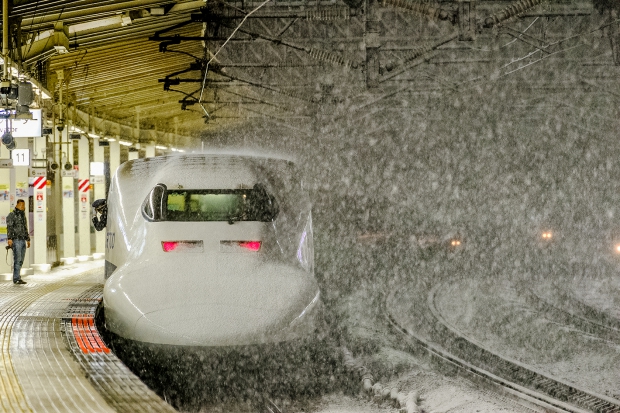 ２０１９年１月 雪と新幹線